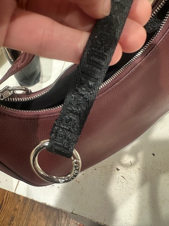 Baggu small recycled leather Crescent bag in Mahogany - Picture 8 of 10